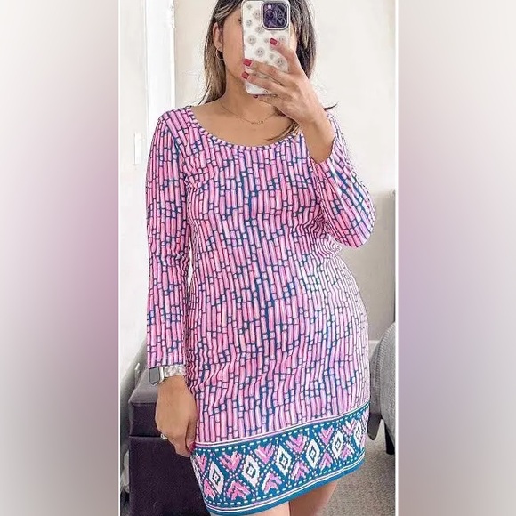 Lilly Pulitzer Beacon Dress in Mandevilla Pink Slathouse Stripe Engineer Small - Picture 15 of 16